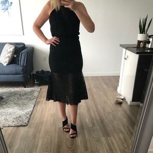 Black lace dress